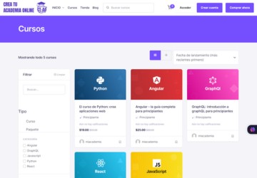 Plataforma de Academia con Tutor LMS